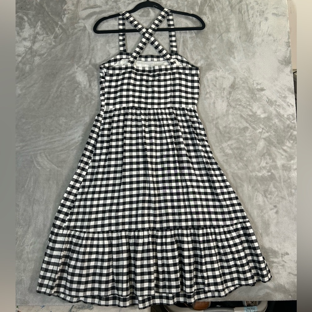 The loft gingham tiered midi dress - Picture 5 of 9